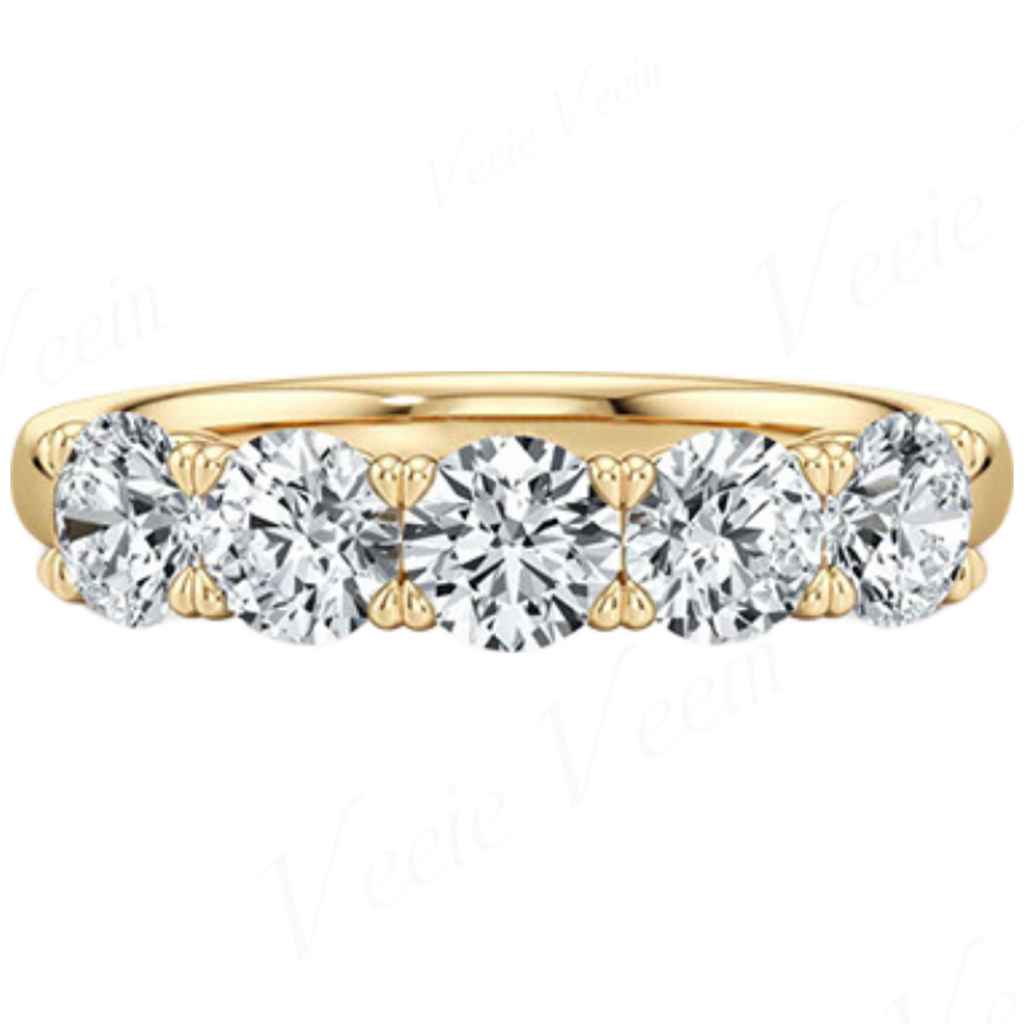 แหวนเพชรโมอิสซาไนต์ 30pt/50pt  - Women'S Fashion Rings Gold บทวิจารณ์และราคา