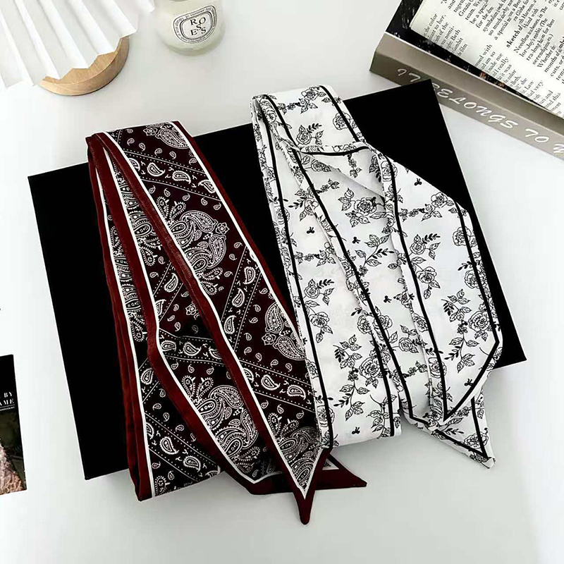 ผ้าพันคอไหมแฟชั่นหรูหราสำหรับผ - Women Fashion Necktie บทวิจารณ์และราคา