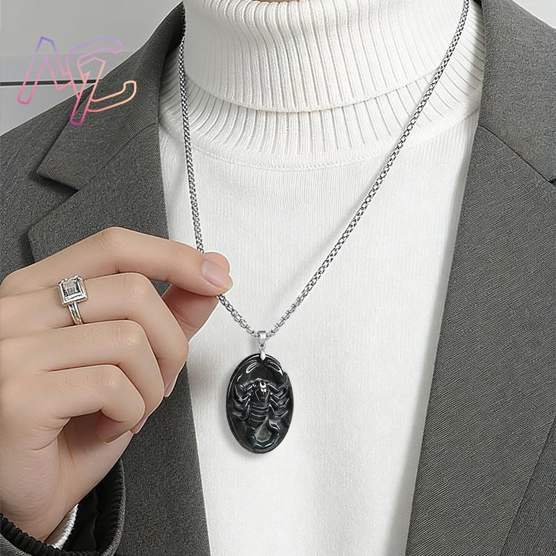 หยกพม่าจี้รูปแมงป่องสร้อยคอหรู - Women Fashion Designers บทวิจารณ์และราคา