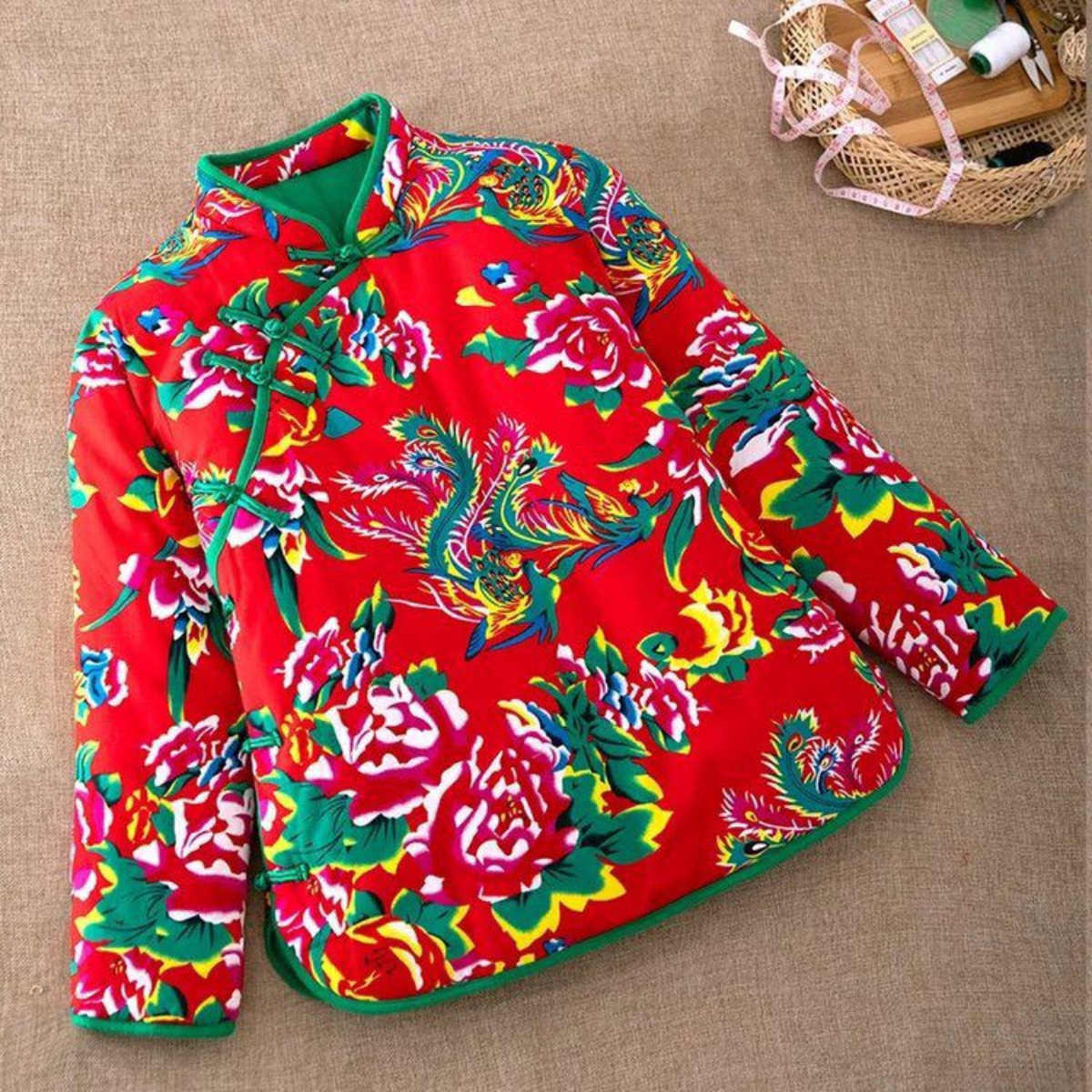 เสื้อผ้าสไตล์จีนเนื้อผ้านุ่มอุ - Women'S Fashion Quilted Jacket บทวิจารณ์และราคา