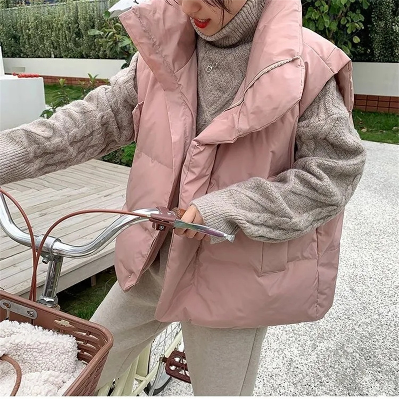 เสื้อกั๊กแจ็คเก็ตขนเป็ดสไตล์เก - Puffer Vest Fashion Women บทวิจารณ์และราคา