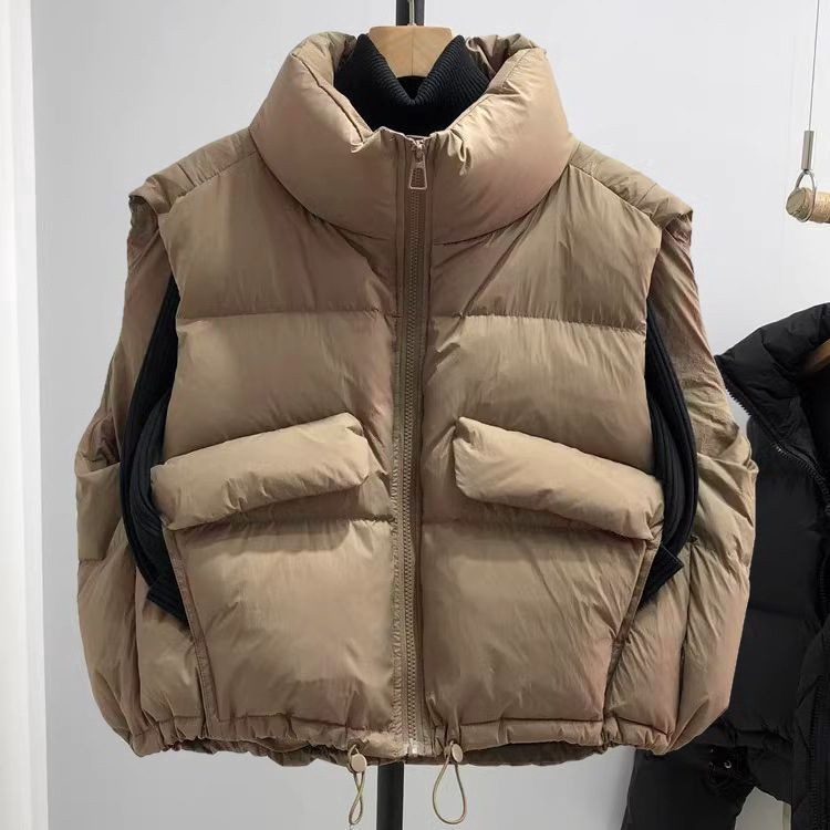 เสื้อแจ็คเก็ตพัฟเฟอร์ฤดูใบไม้ร - Puffer Vest Fashion Women บทวิจารณ์และราคา