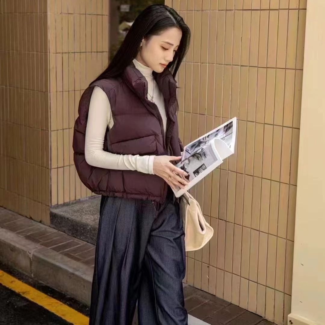 เสื้อแจ็คเก็ตพัฟเฟอร์ฤดูใบไม้ร - Puffer Vest Fashion Women บทวิจารณ์และราคา