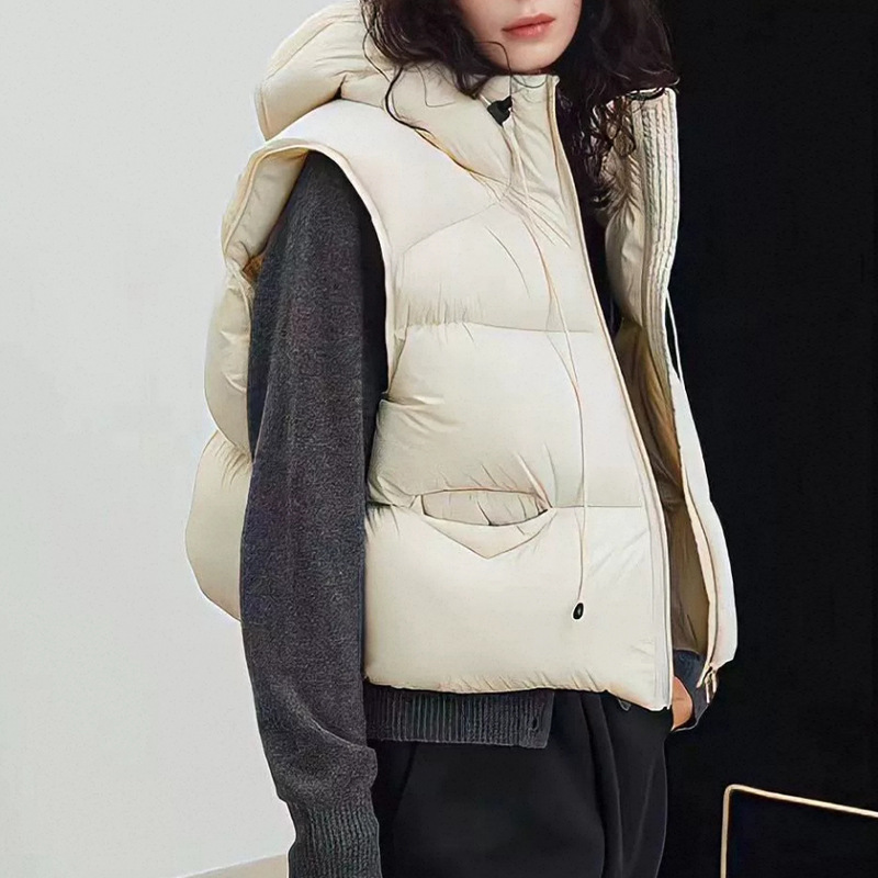 เสื้อกั๊กขนเป็ดสีขาวสำหรับผู้ห - Puffer Vest Fashion Women บทวิจารณ์และราคา