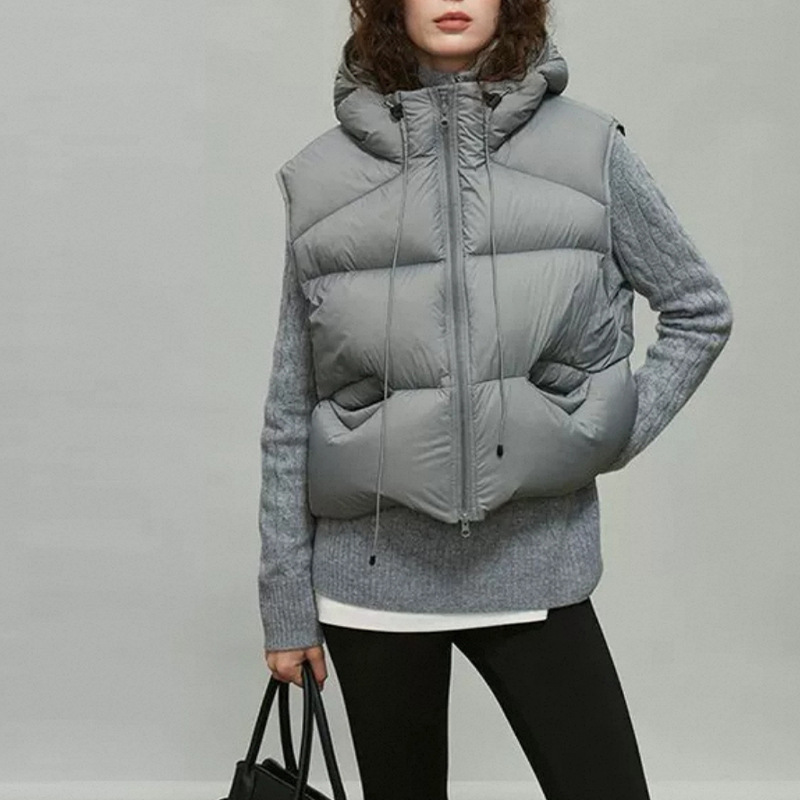 เสื้อกั๊กขนเป็ดสีขาวสำหรับผู้ห - Puffer Vest Fashion Women บทวิจารณ์และราคา