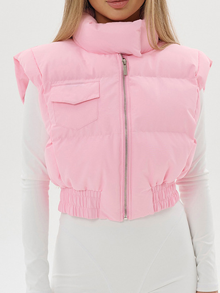 เสื้อโค้ทครอปสีเหลืองแบบเซ็กซี - Women'S Fashion Quilted Jacket บทวิจารณ์และราคา