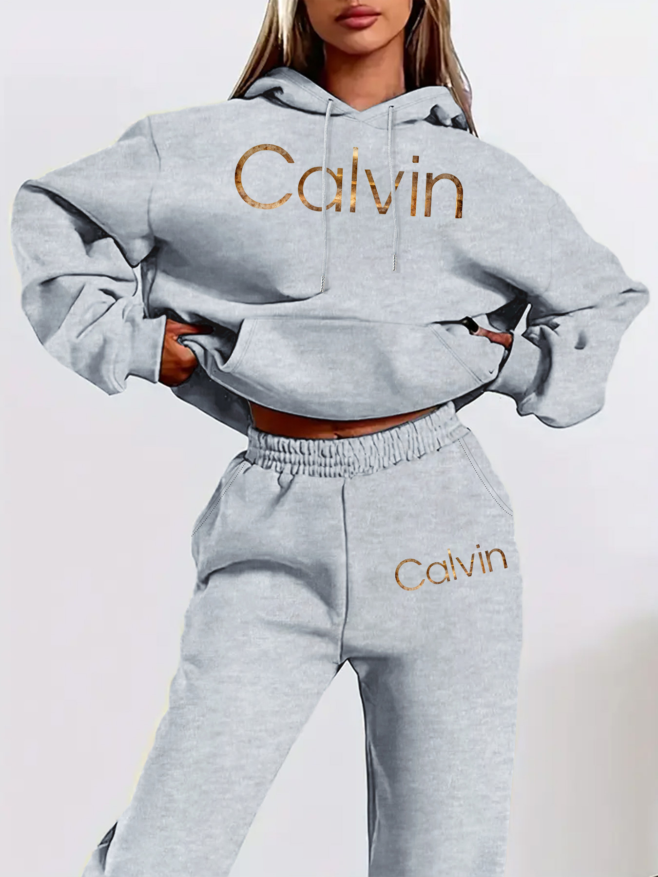 ชุดเสื้อฮู้ดและกางเกงขายาวสำหร - Women Fashion Designers บทวิจารณ์และราคา