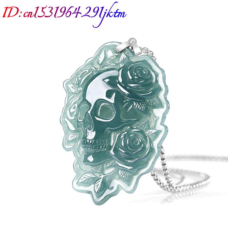 จี้สร้อยคอรูปหัวกะโหลกหยกพม่าแ - Women Fashion Designers บทวิจารณ์และราคา