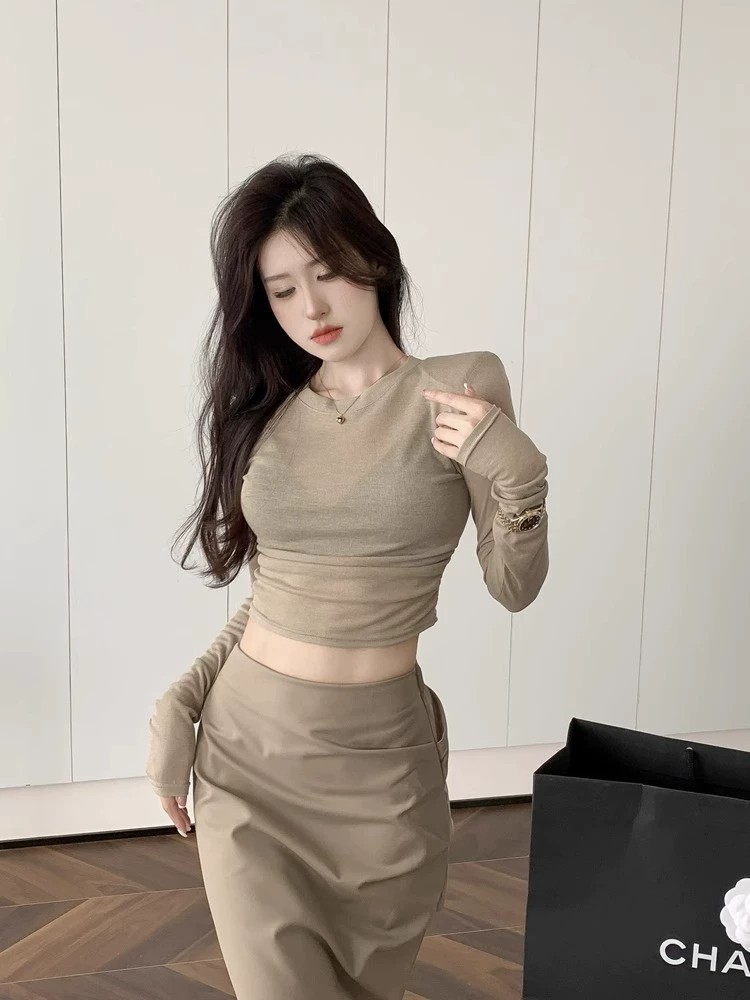 เสื้อยืดแขนยาว Y2K เซ็กซี่ แต่ - Crop Top Women บทวิจารณ์และราคา